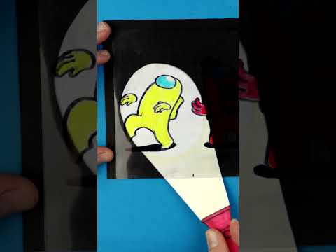 Among Us Reveal Imposter in the Dark with a Flashlight Game DIY! 😍 Easy Paper Craft Idea #shorts