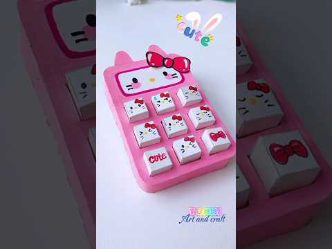 DIY Hello kitty pop-up calculator #shorts #tonniartandcraft #craft #love #art