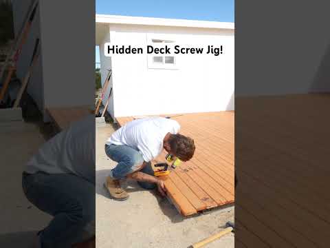 This hidden Deck Screw jig Rocks!! It drives the screw at an angle so they are hidden!! #diy #foryou