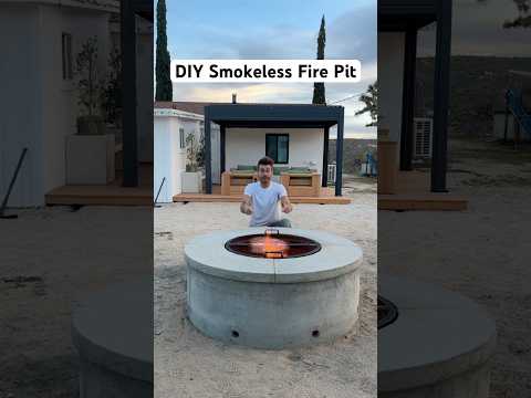 DIY Smokeless Concrete Fire Pit!! #construction #diy #outdoorfurniture