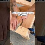 How I hide screws in wood: 3/8 dowel! #diy #woodworking #outdoorfurniture