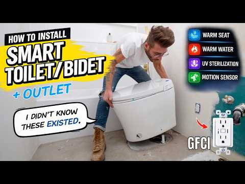 I Didn’t Know These Existed!!! How To Install Smart Toilet / Bidet + Outlet.