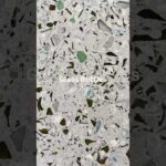 I made DIY #TERRAZZO from broken bottles, rocks and stones, and broken marble tile.