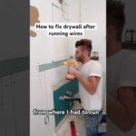 How to fix drywall after adding new plug! #diy #home #homeimprovement #drywall #drywallrepair #fix