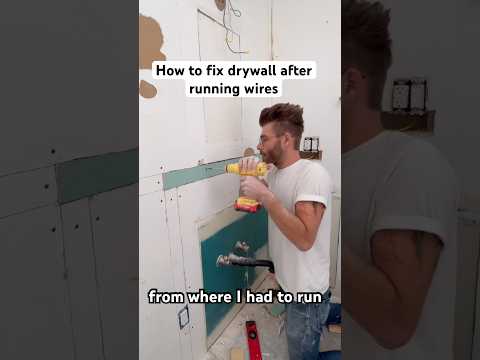 How to fix drywall after adding new plug! #diy #home #homeimprovement #drywall #drywallrepair #fix