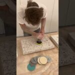 How to Make Custom #TERRAZZO with natural rocks and white concrete!! #concrete #concretedesign #diy