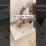 DIY Designer Terrazzo w/ Marble Tile pieces. #diy #terrazzo #foryou #marble #concrete #foryou #tile