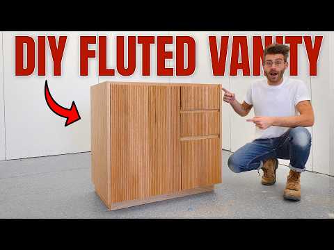 DIY FLUTED BATHROOM VANITY / CABINET