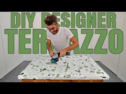 I Turned Broken Marble Tiles Into a Luxury Terrazzo Countertop