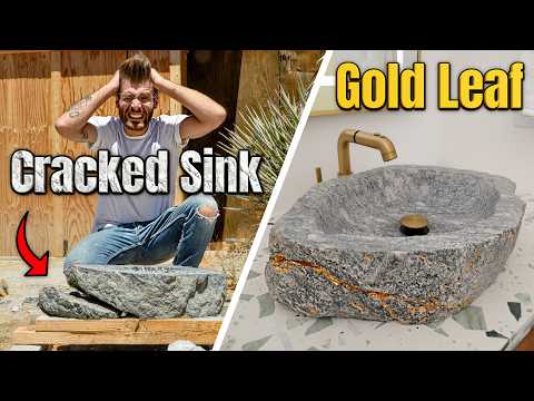 DIY Kintsugi | Gold-Leaf Stone-Carved Sink