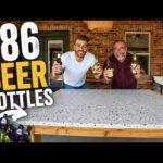 I Used 186 Beer Bottles to Make a Glass Terrazzo Dining Table