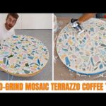 DIY No-Grind Faux Terrazzo Coffee Table